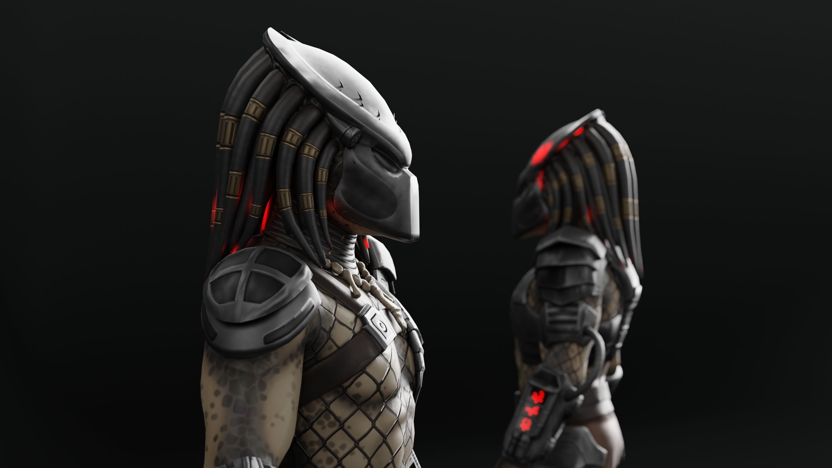 Predator RIGGED3D Character Model Low-poly 3D model_7