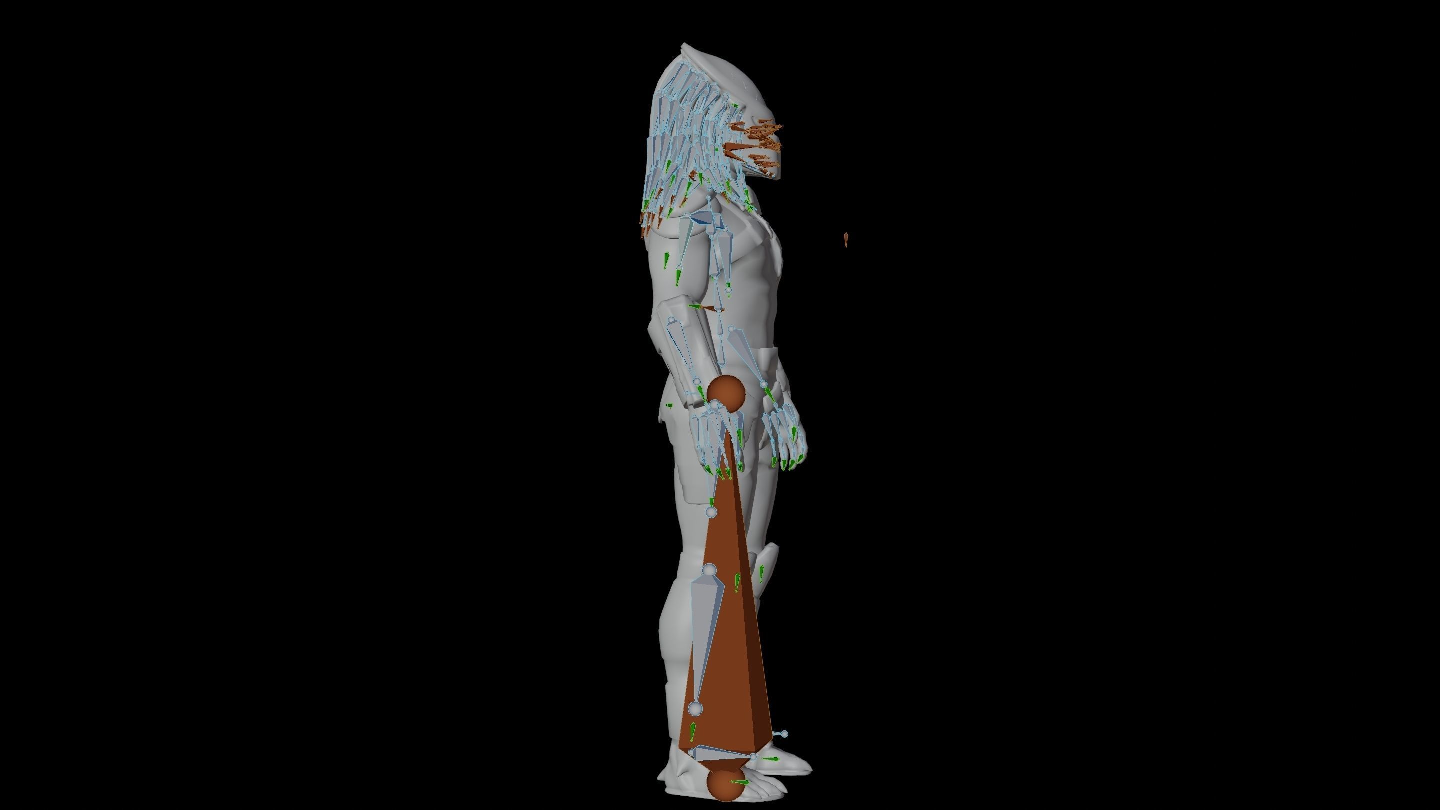 Predator RIGGED3D Character Model Low-poly 3D model_32