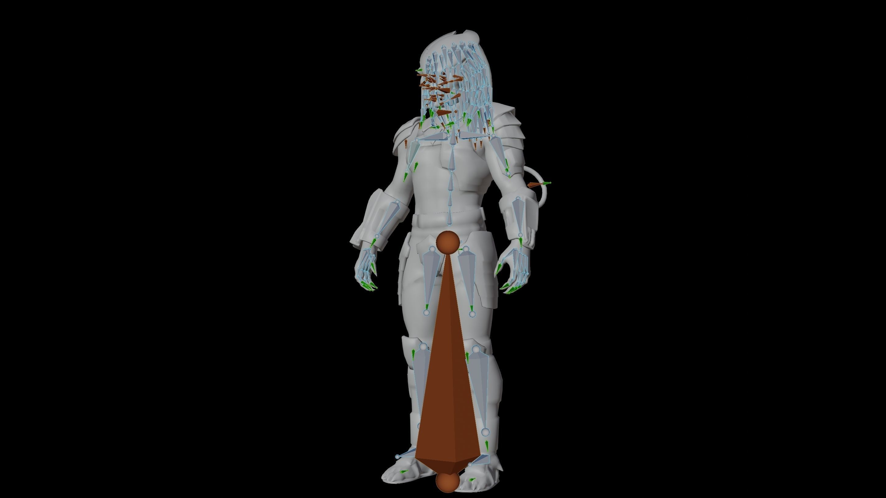 Predator RIGGED3D Character Model Low-poly 3D model_46