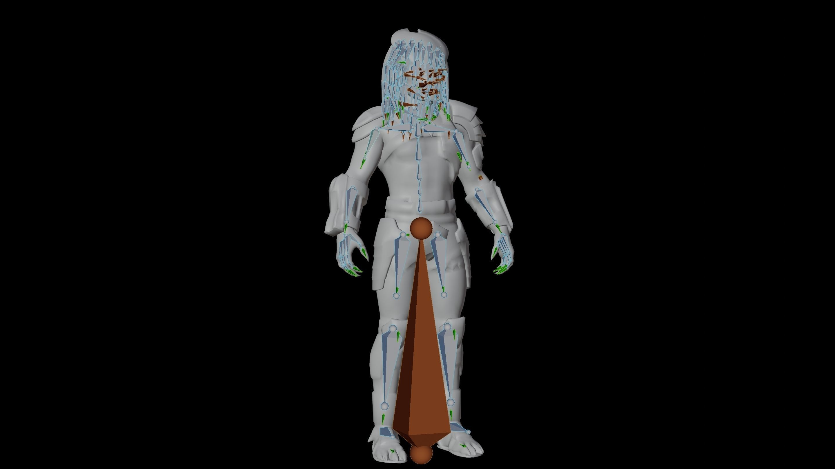 Predator RIGGED3D Character Model Low-poly 3D model_29