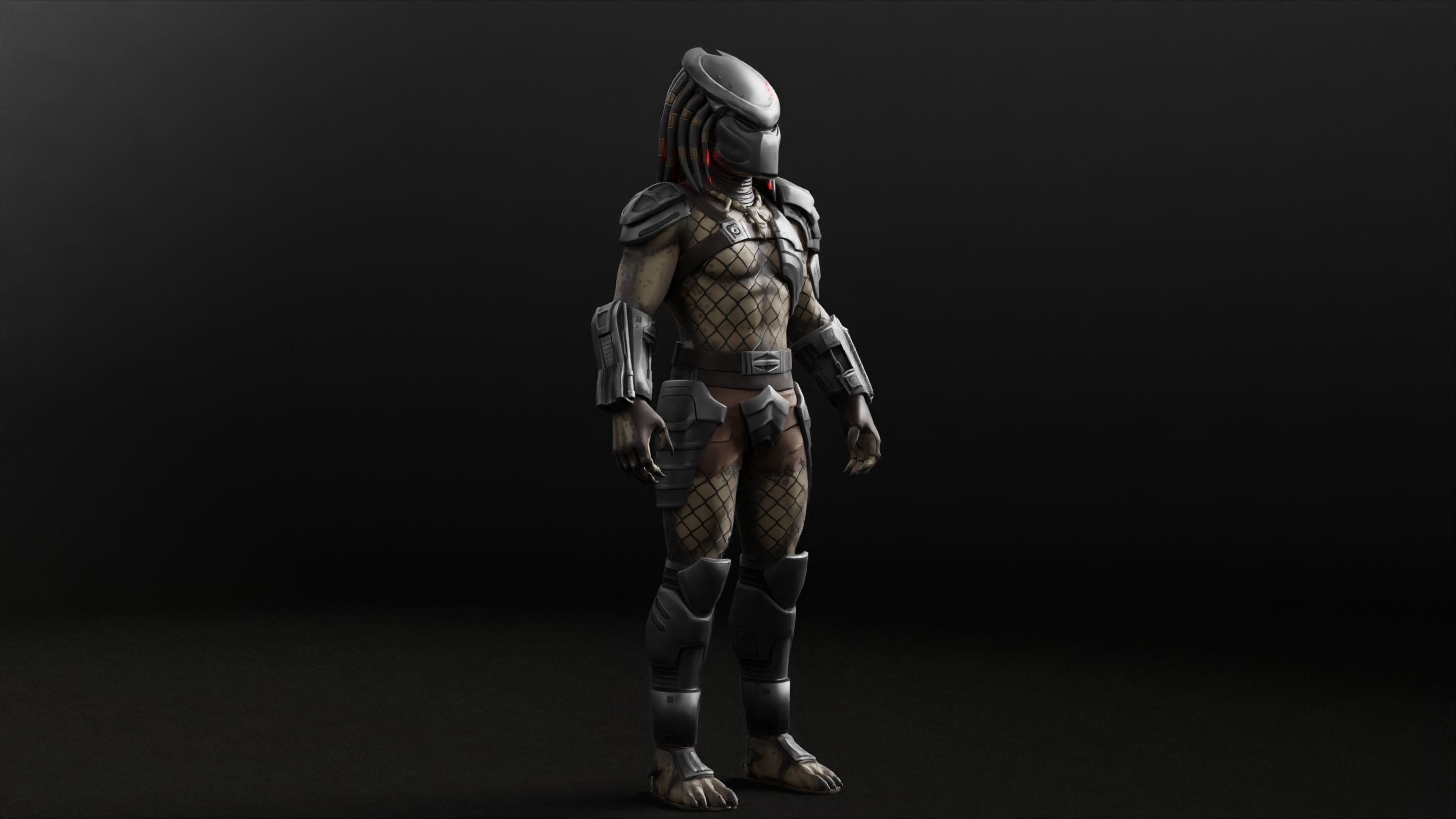 Predator RIGGED3D Character Model Low-poly 3D model_10