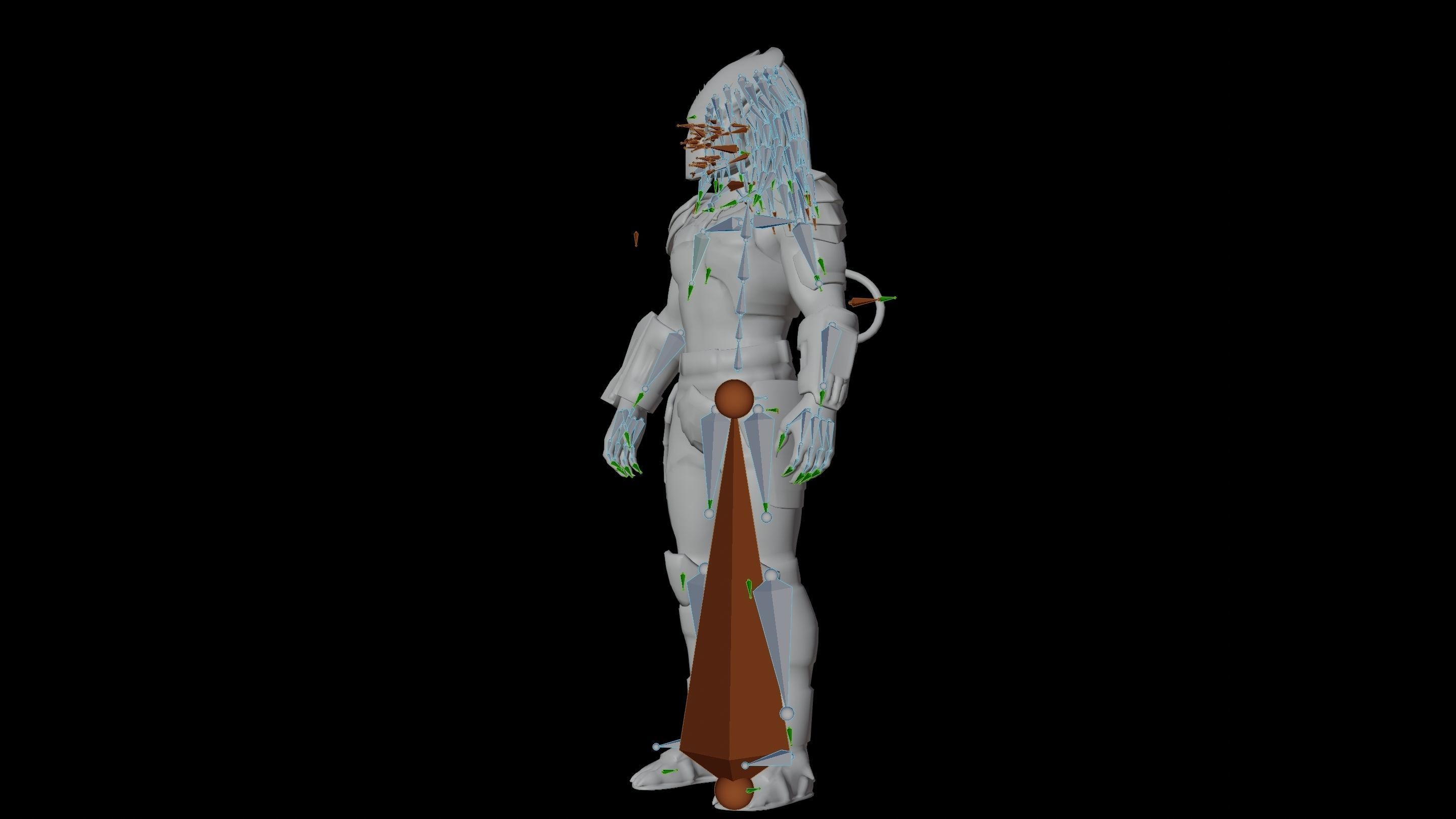 Predator RIGGED3D Character Model Low-poly 3D model_45