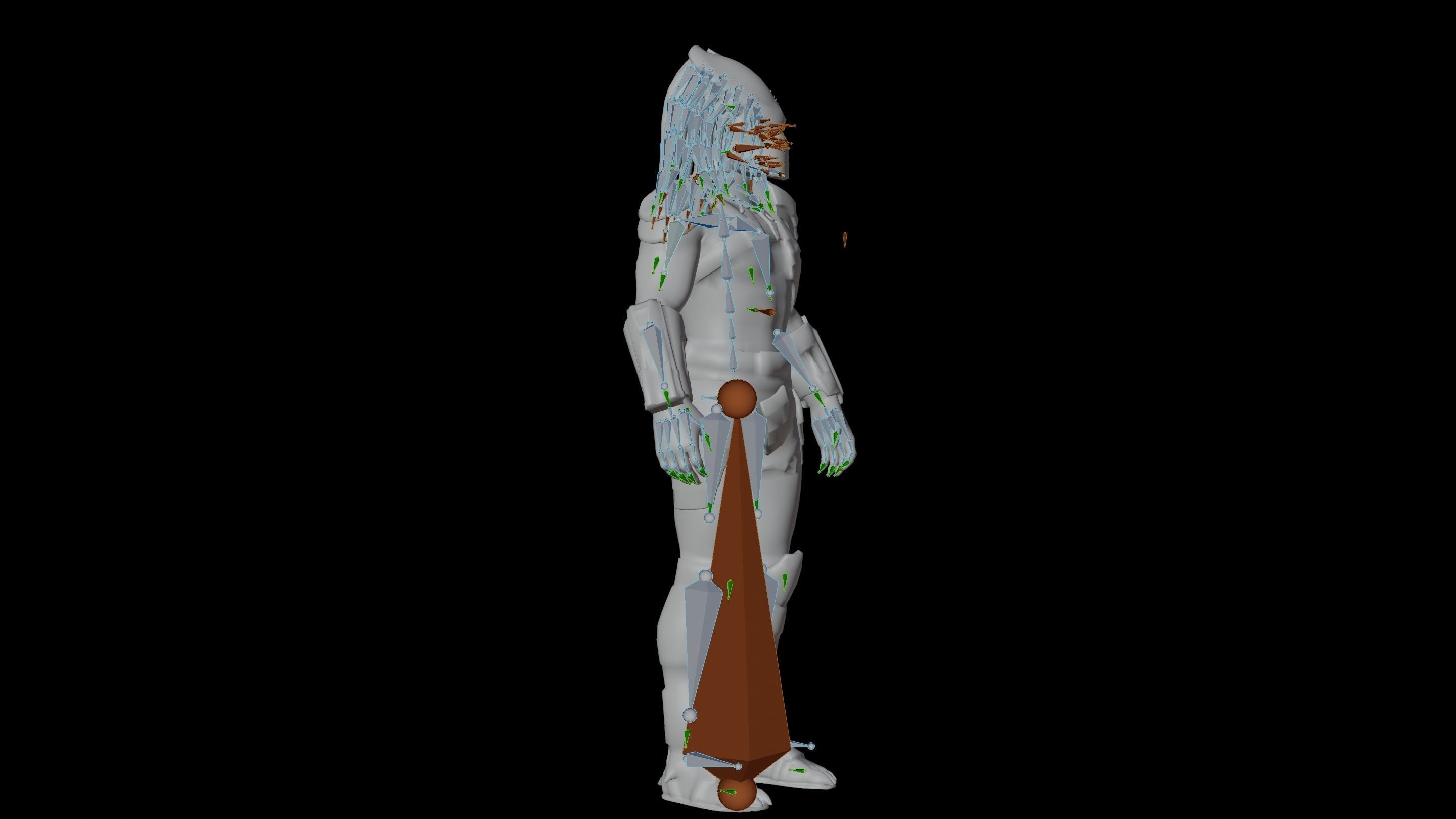 Predator RIGGED3D Character Model Low-poly 3D model_31