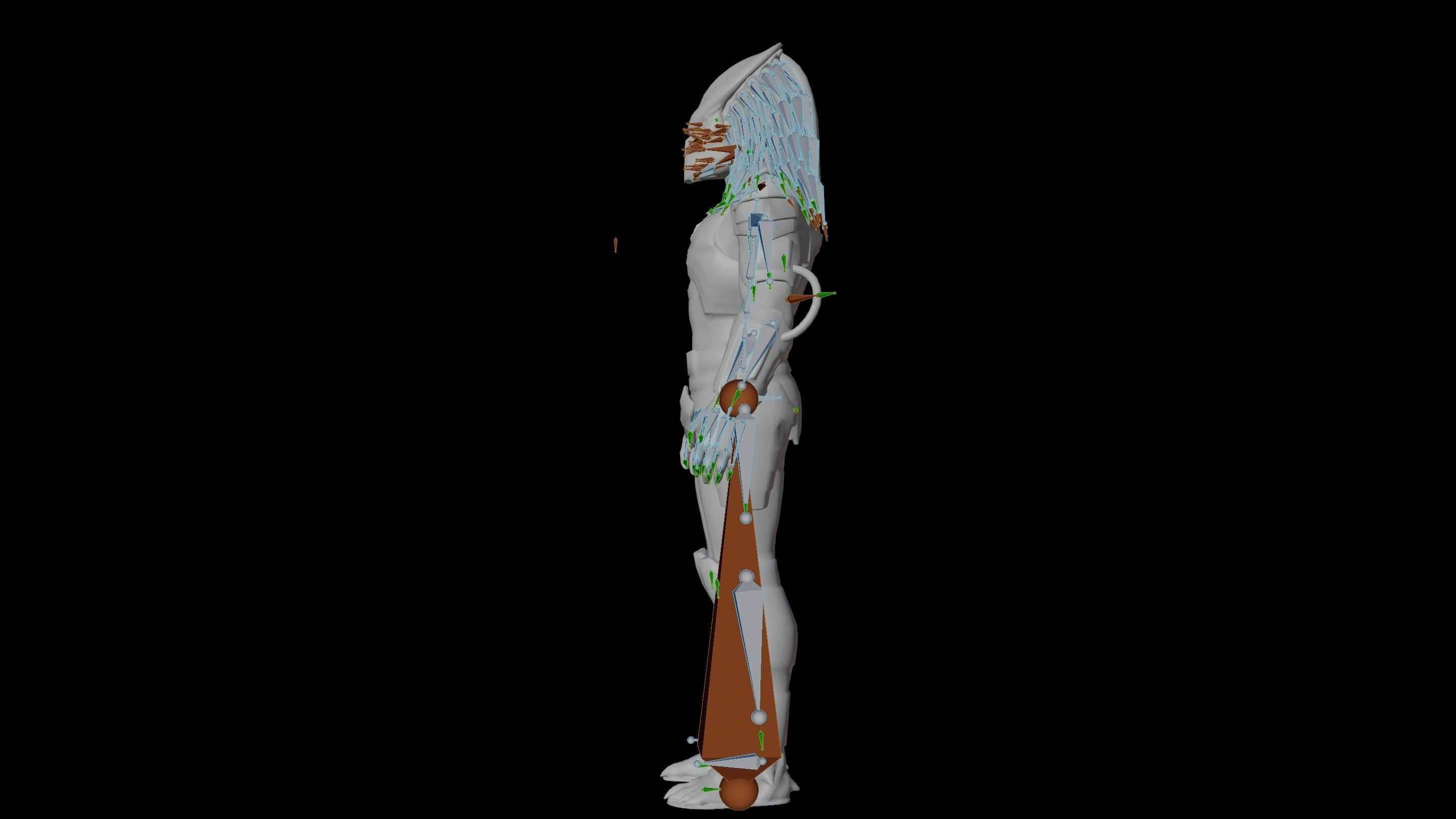 Predator RIGGED3D Character Model Low-poly 3D model_43