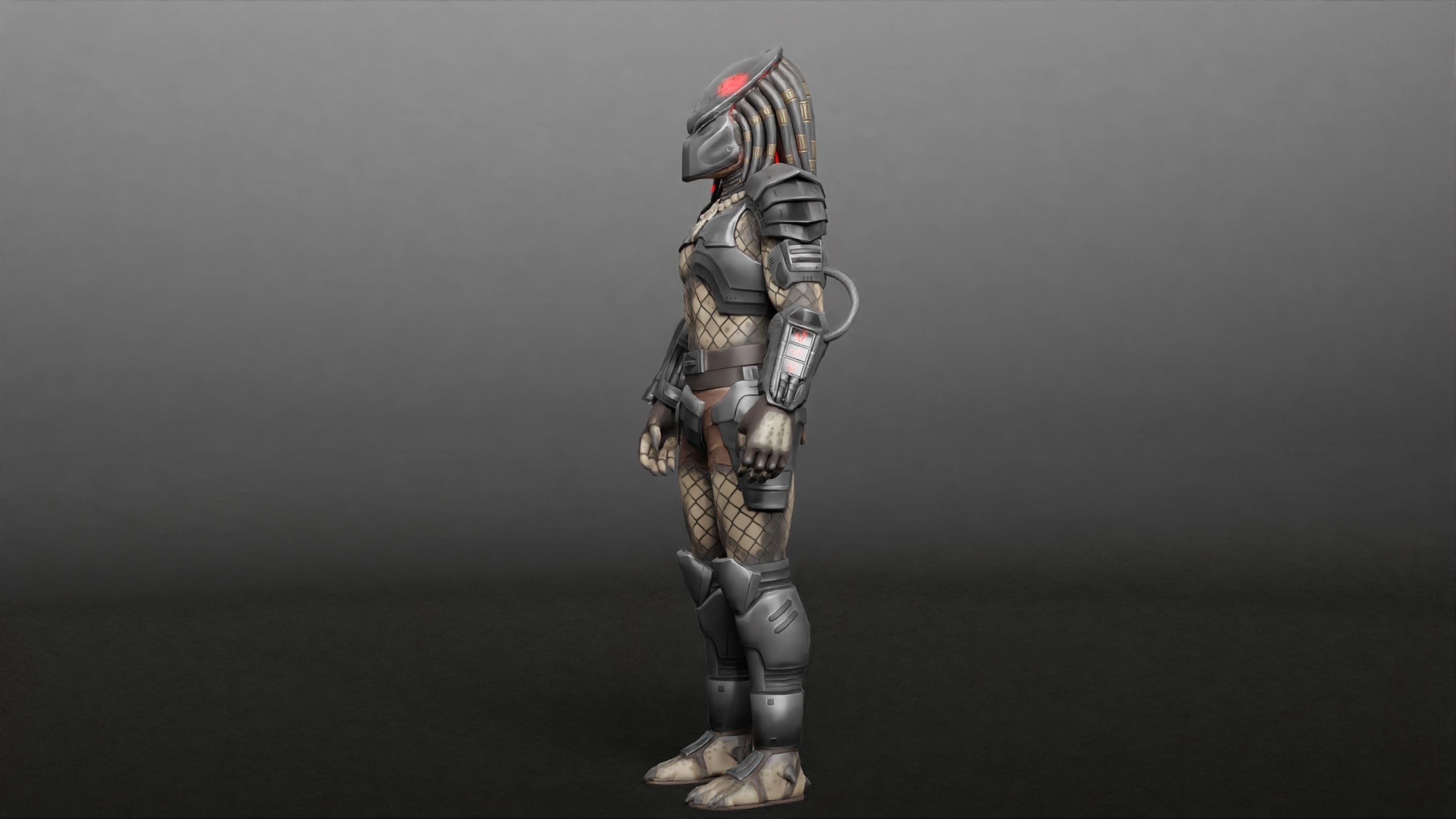 Predator RIGGED3D Character Model Low-poly 3D model_24
