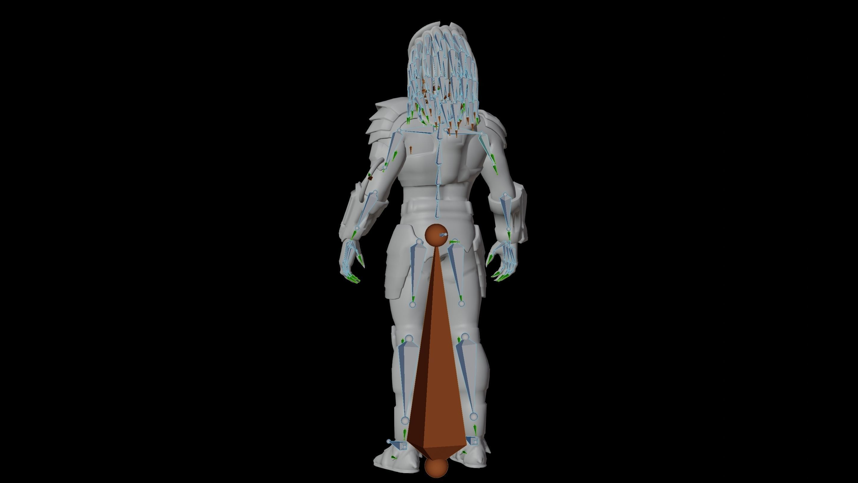 Predator RIGGED3D Character Model Low-poly 3D model_39