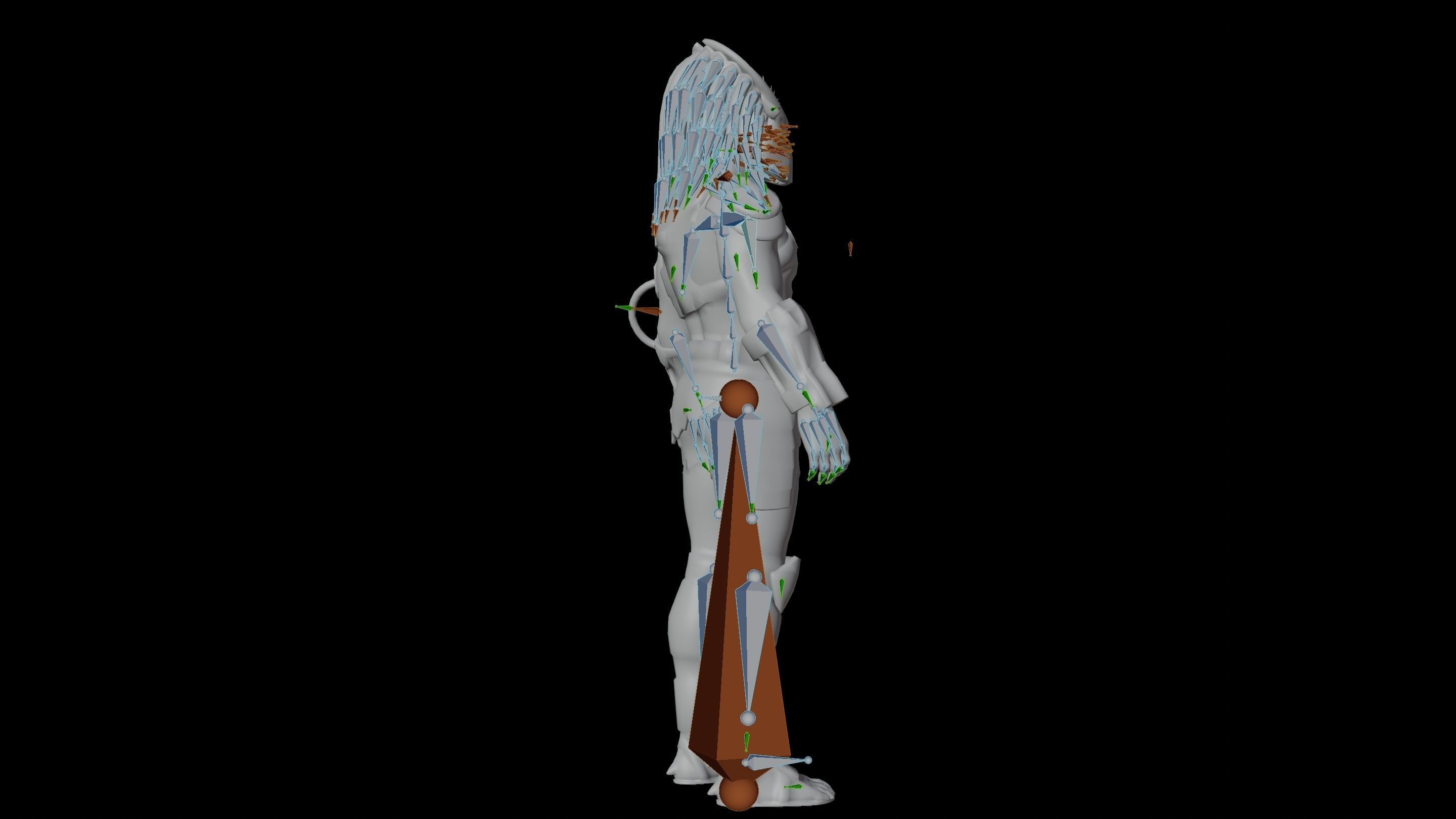 Predator RIGGED3D Character Model Low-poly 3D model_34
