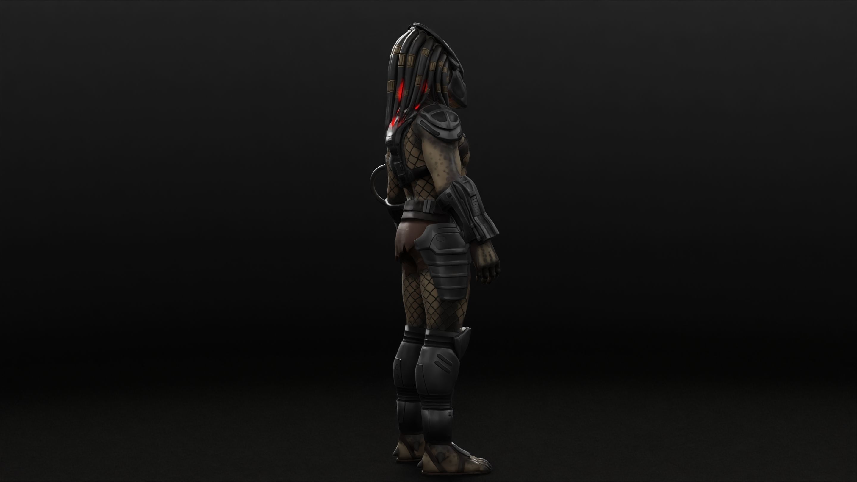 Predator RIGGED3D Character Model Low-poly 3D model_14