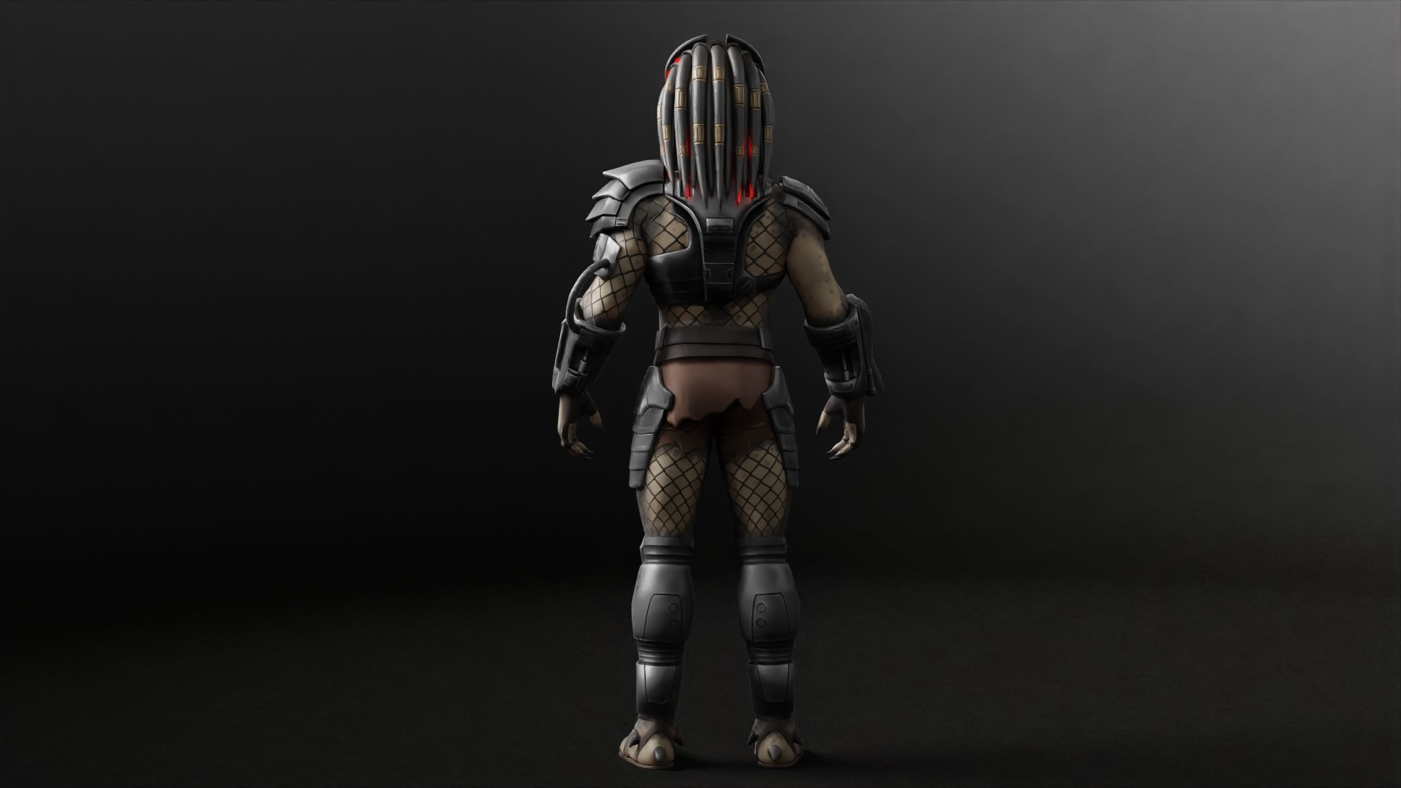 Predator RIGGED3D Character Model Low-poly 3D model_18