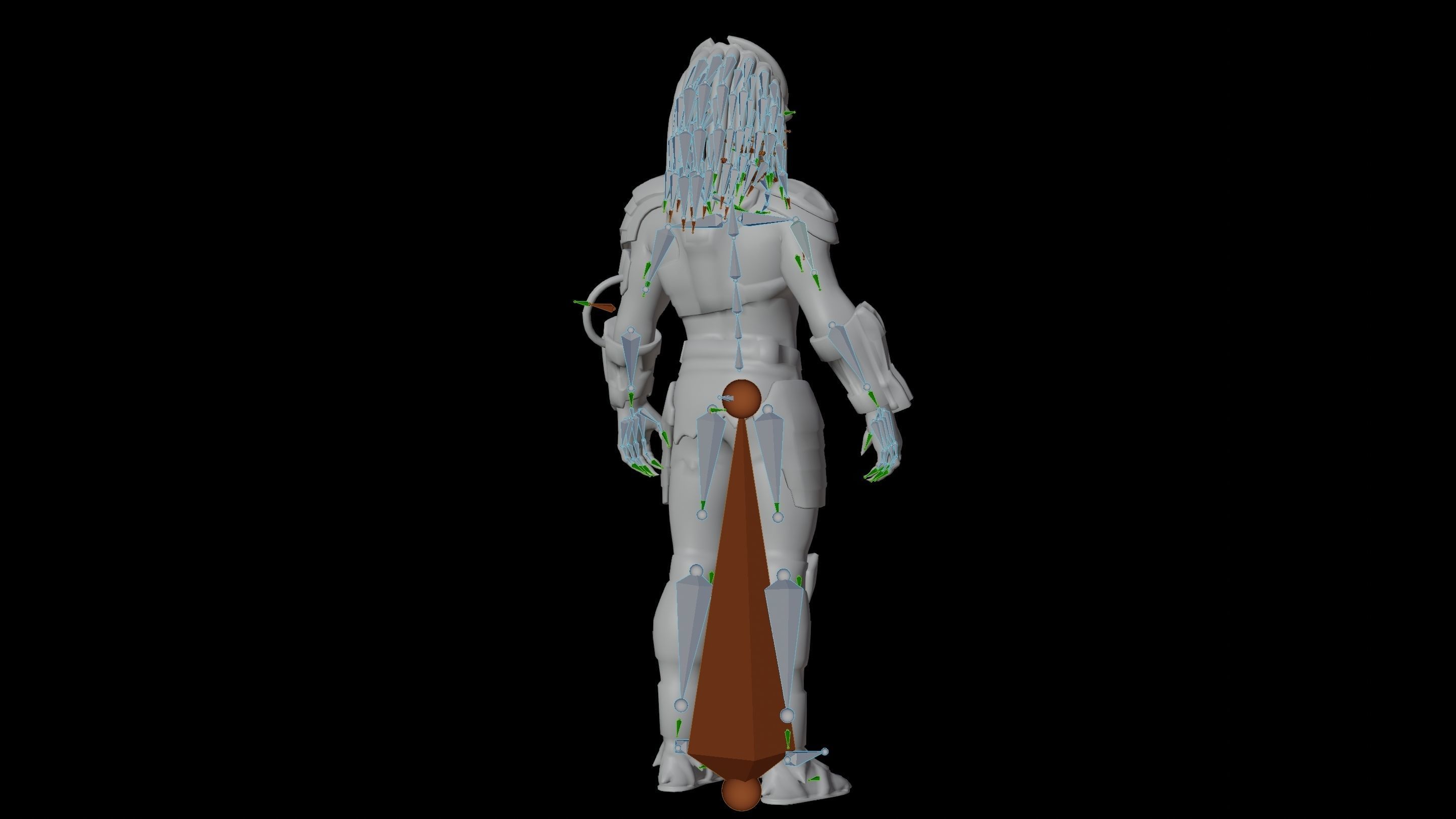 Predator RIGGED3D Character Model Low-poly 3D model_36