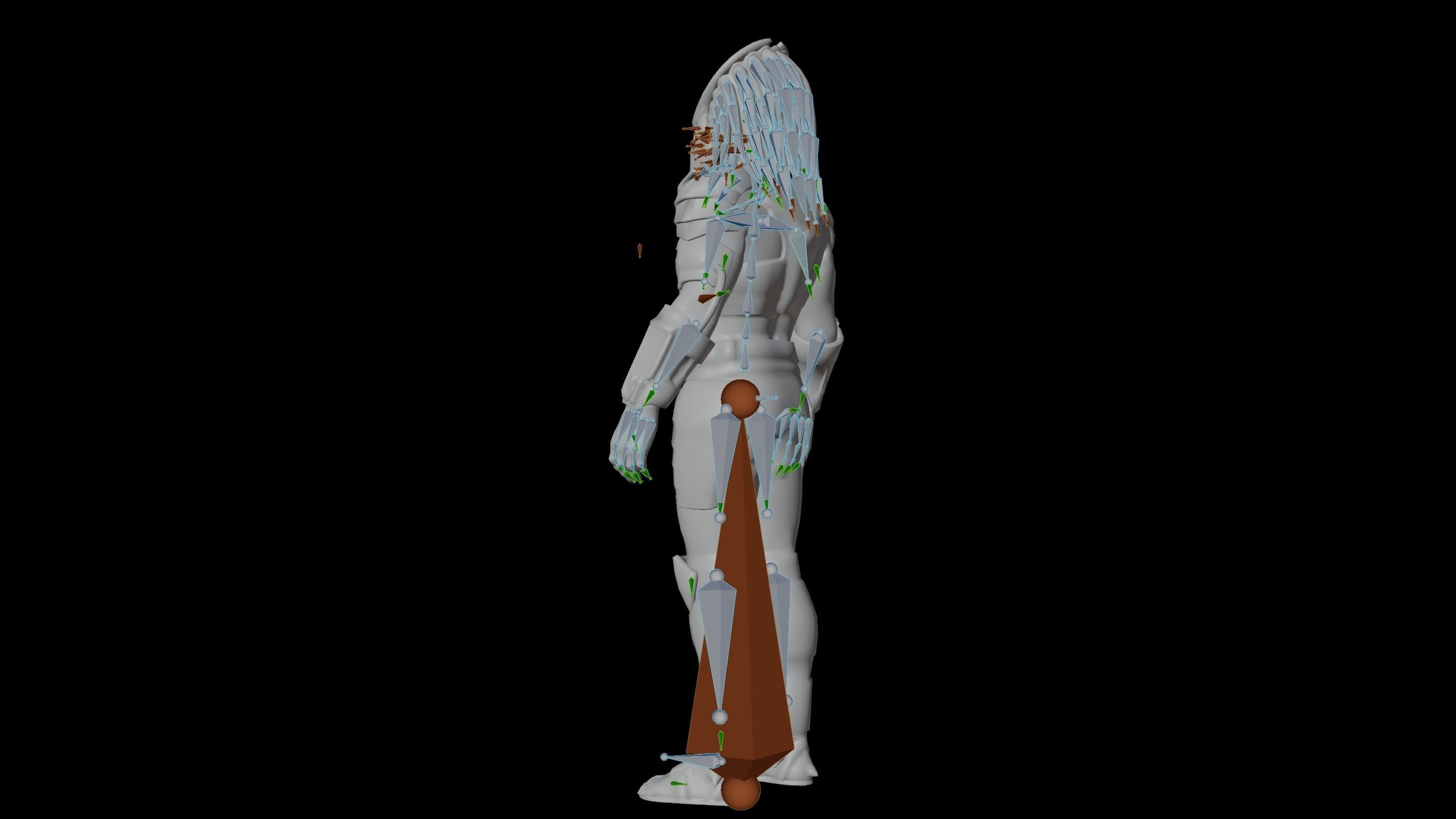 Predator RIGGED3D Character Model Low-poly 3D model_41