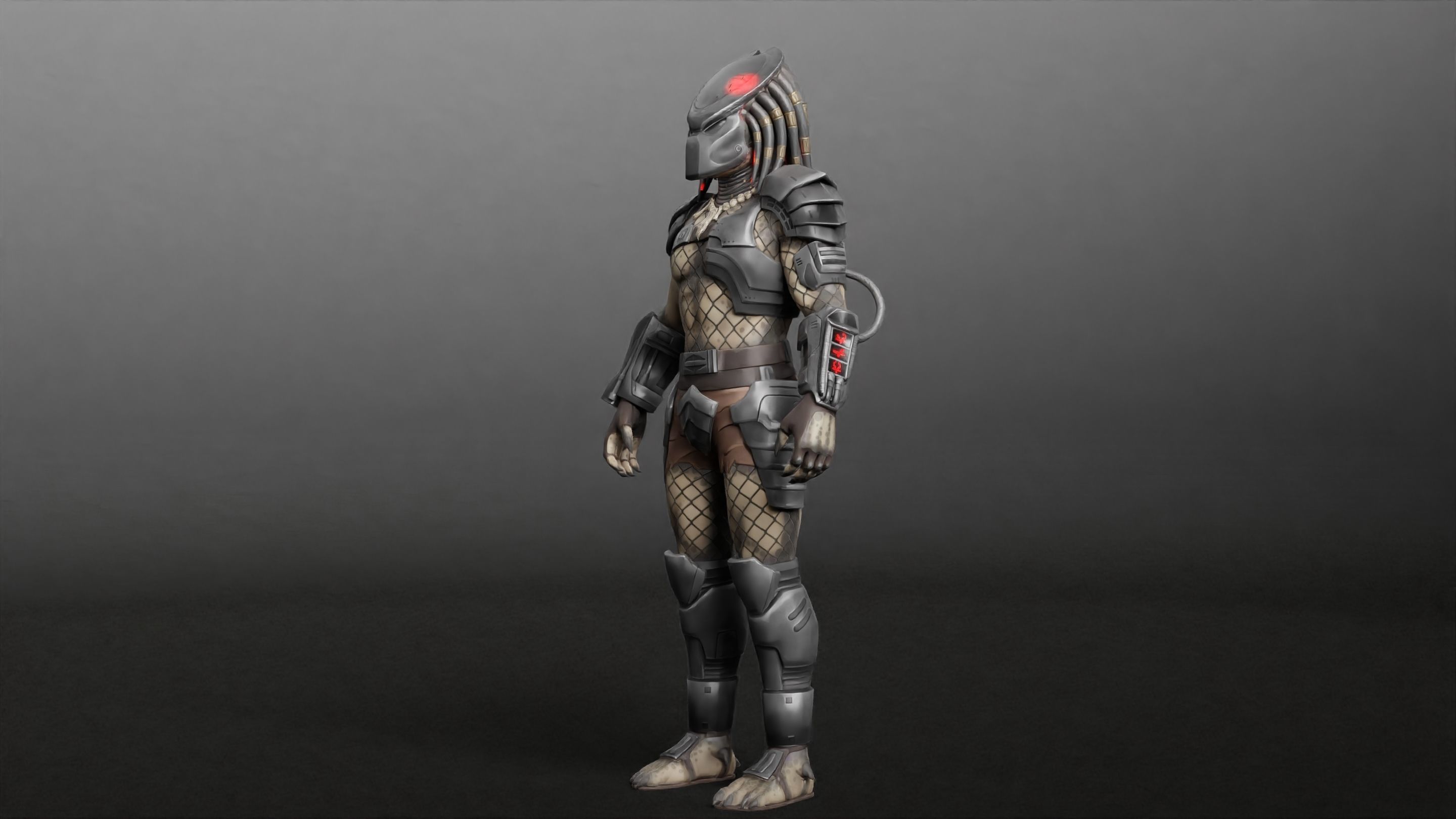 Predator RIGGED3D Character Model Low-poly 3D model_25
