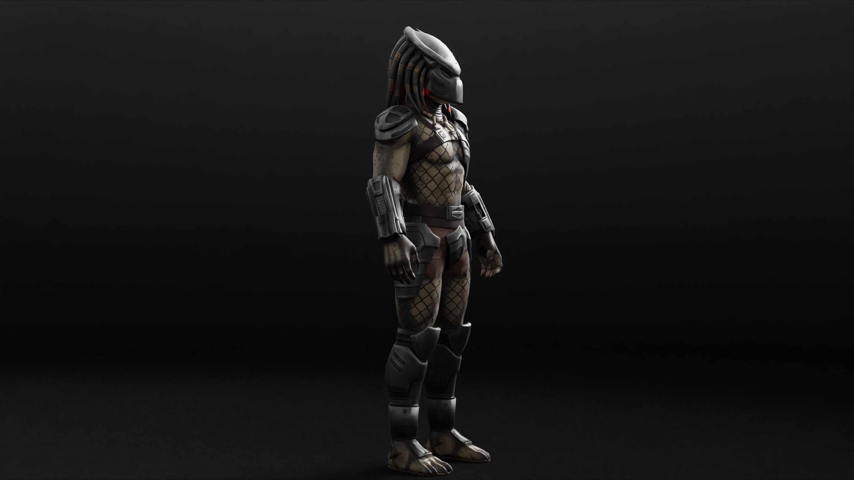 Predator RIGGED3D Character Model Low-poly 3D model_11