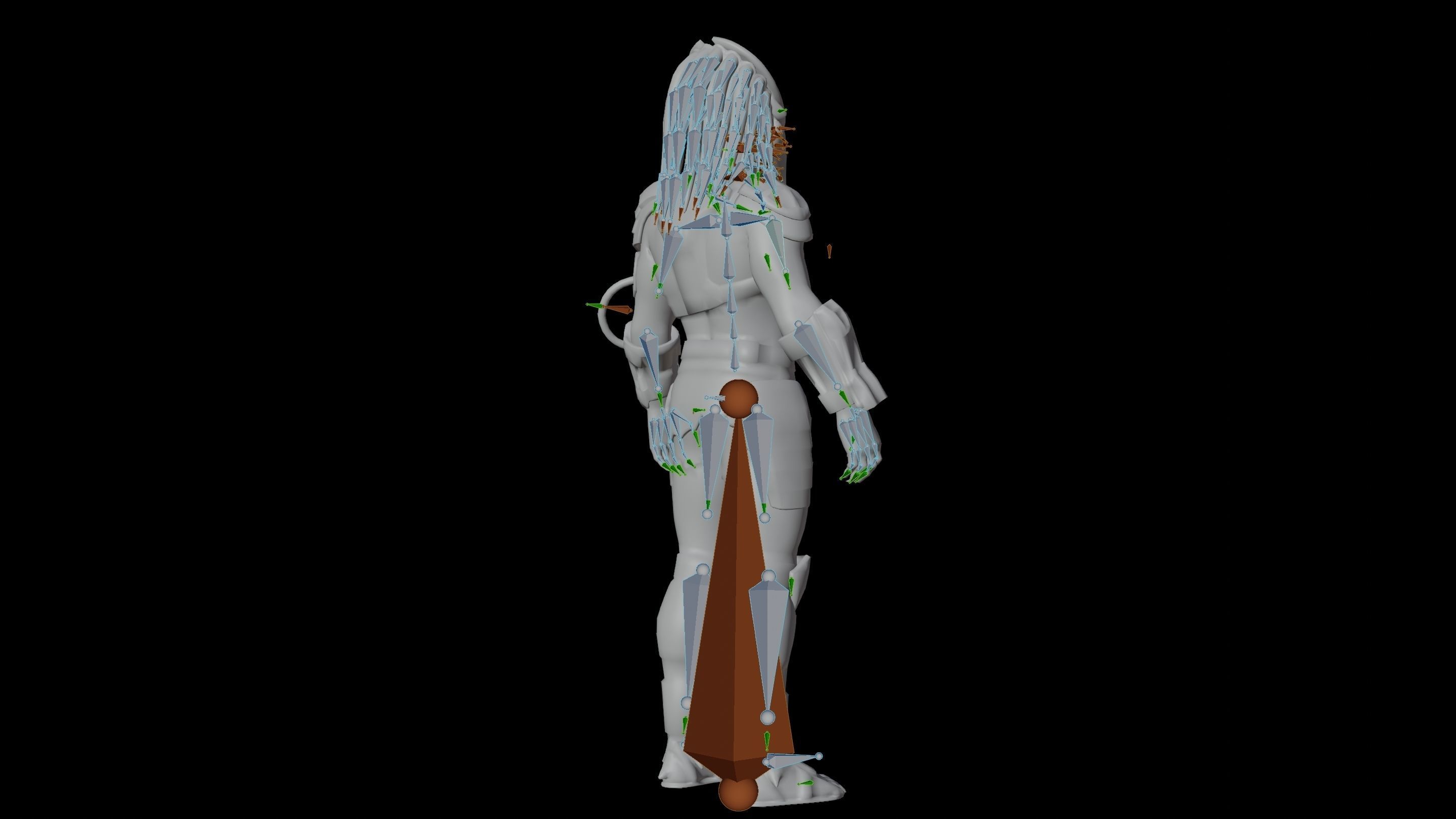 Predator RIGGED3D Character Model Low-poly 3D model_35