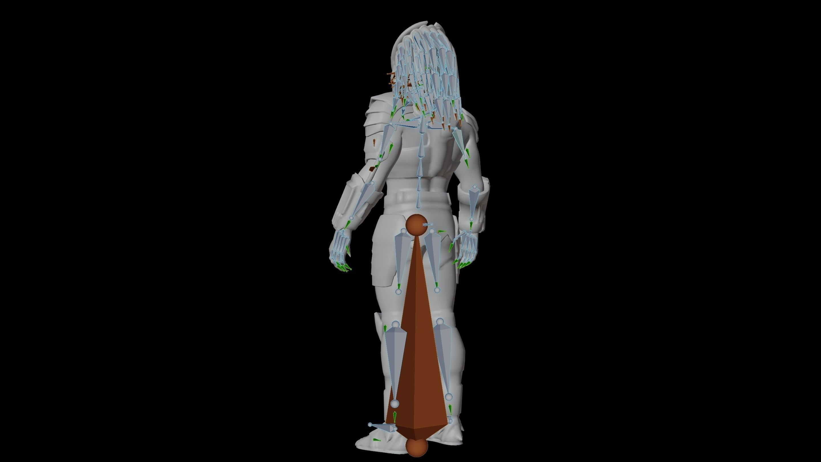 Predator RIGGED3D Character Model Low-poly 3D model_40