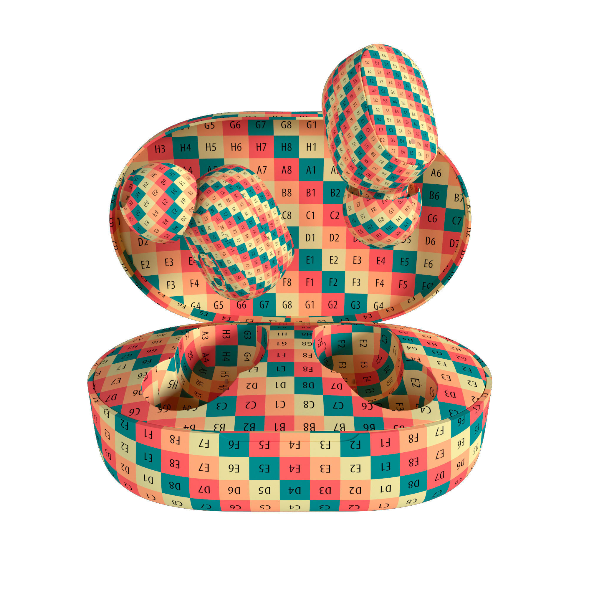 Redmi airdots 3D model_5