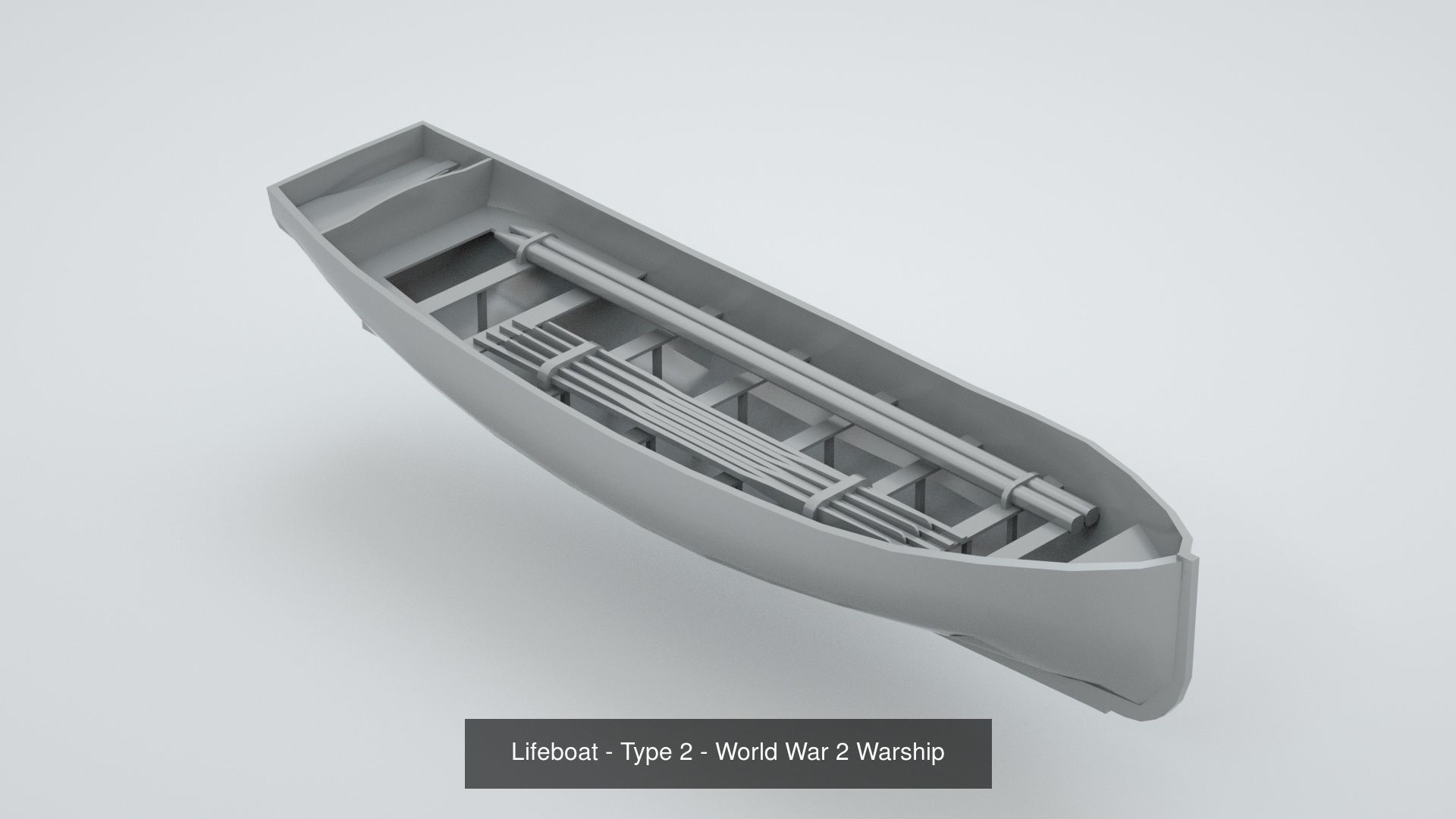 World War 2 Lifeboats 3D Model Collection_3