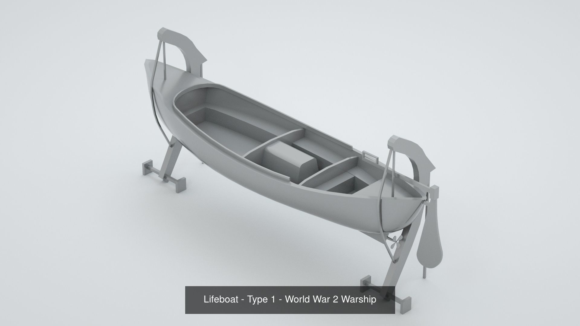 World War 2 Lifeboats 3D Model Collection_1