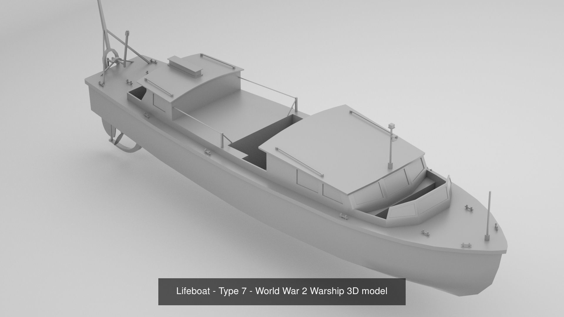 World War 2 Lifeboats 3D Model Collection_2