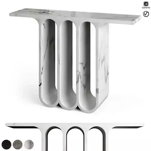 Arches3 Marble Console Table by Perve Langlais