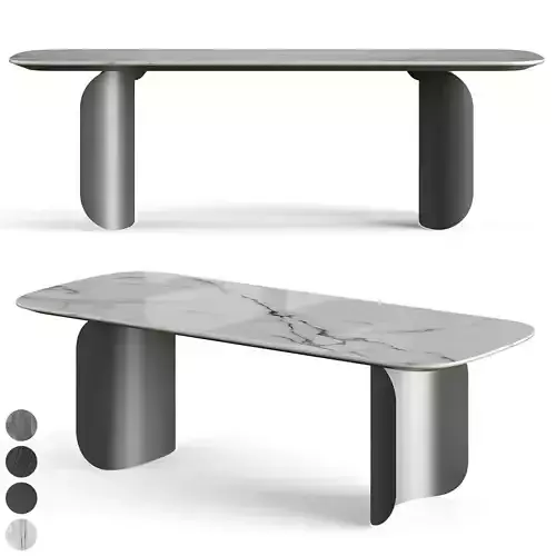 Miniforms Barry Rectangle Dinner Table Low-poly 3D model