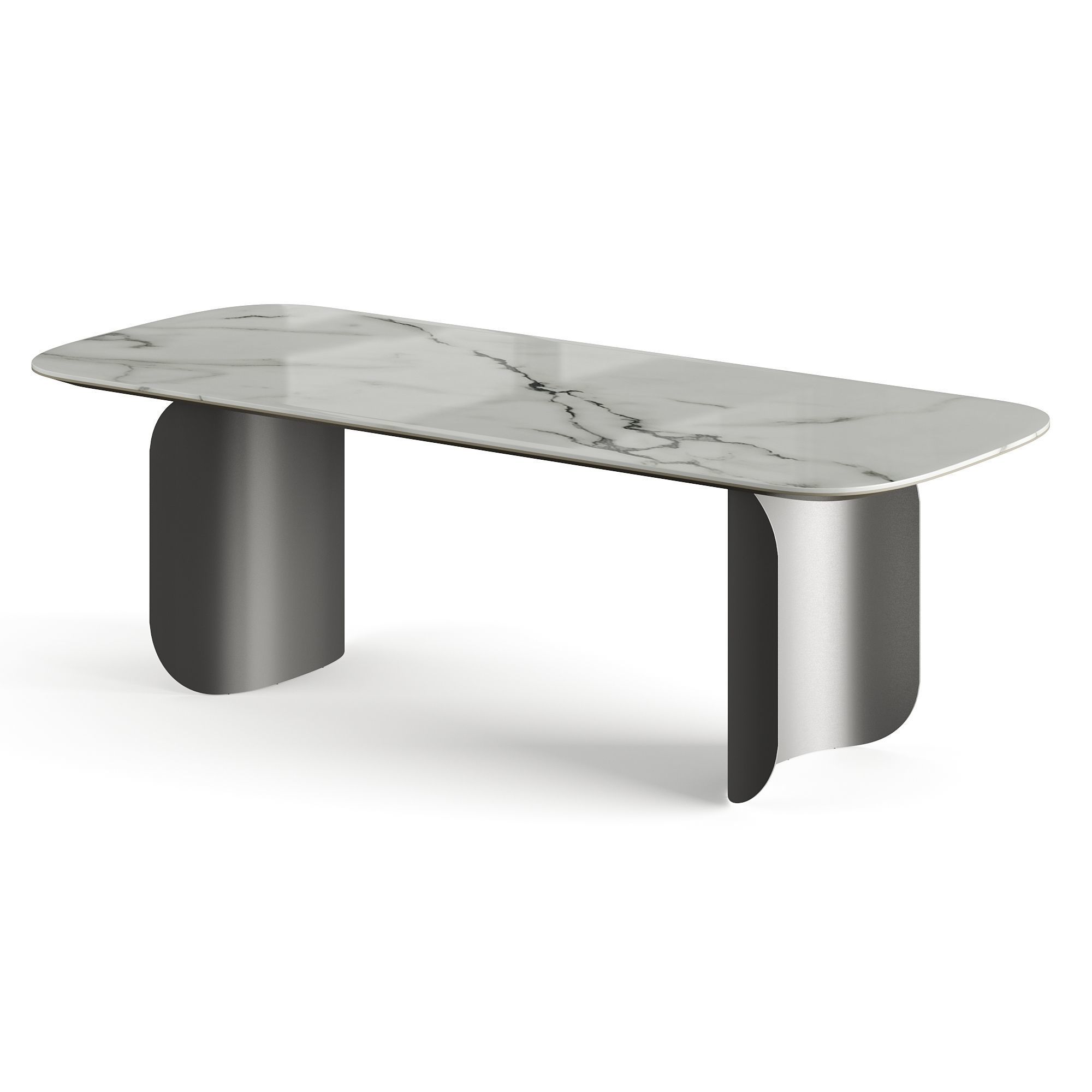 Miniforms Barry Rectangle Dinner Table Low-poly 3D model_5