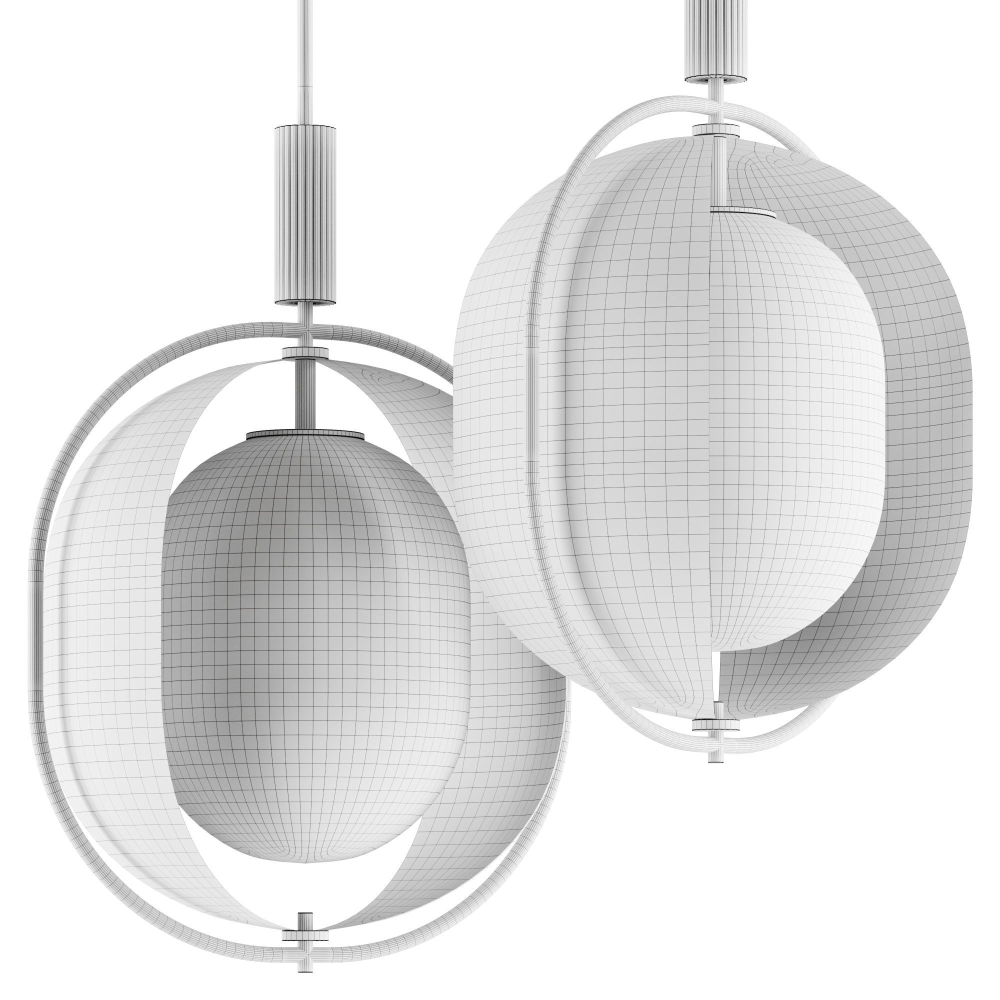 Pearl Pendant Light 3D model_2