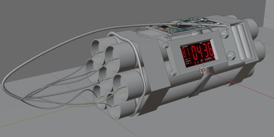 Bomb explosive Free 3D model_1