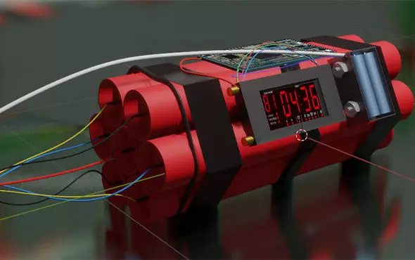 Bomb explosive Free 3D model_0