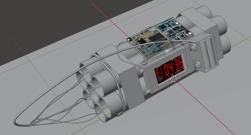 Bomb explosive Free 3D model_5