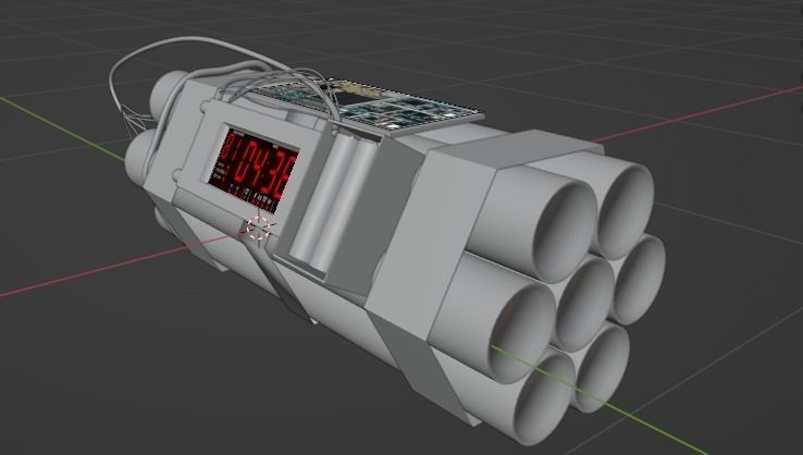 Bomb explosive Free 3D model_3
