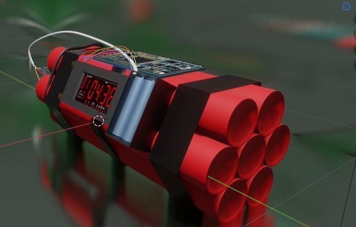 Bomb explosive Free 3D model_6