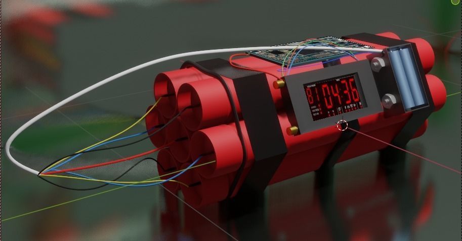 Bomb explosive Free 3D model_4