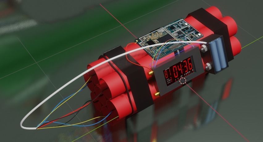 Bomb explosive Free 3D model_2