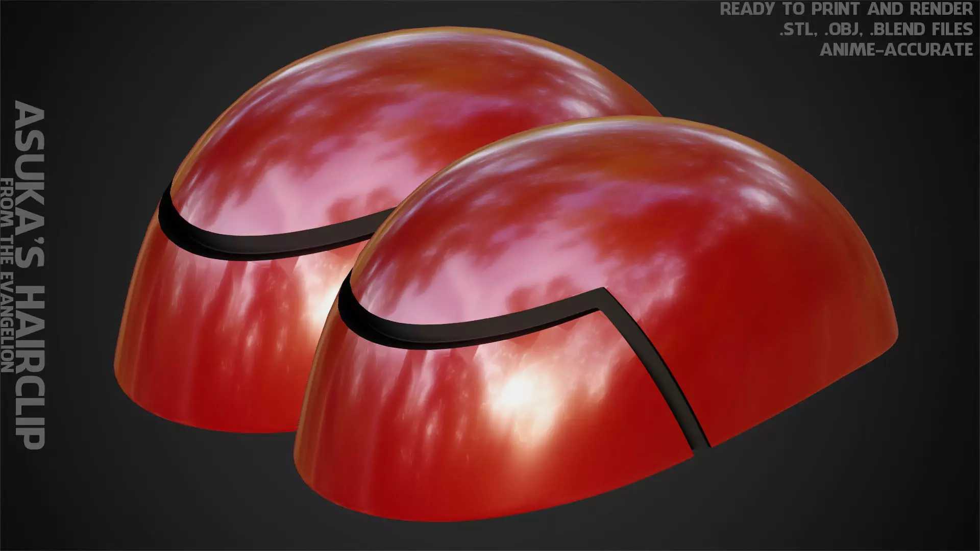Evangelion Asuka Hairclip for Cosplay 3D print model