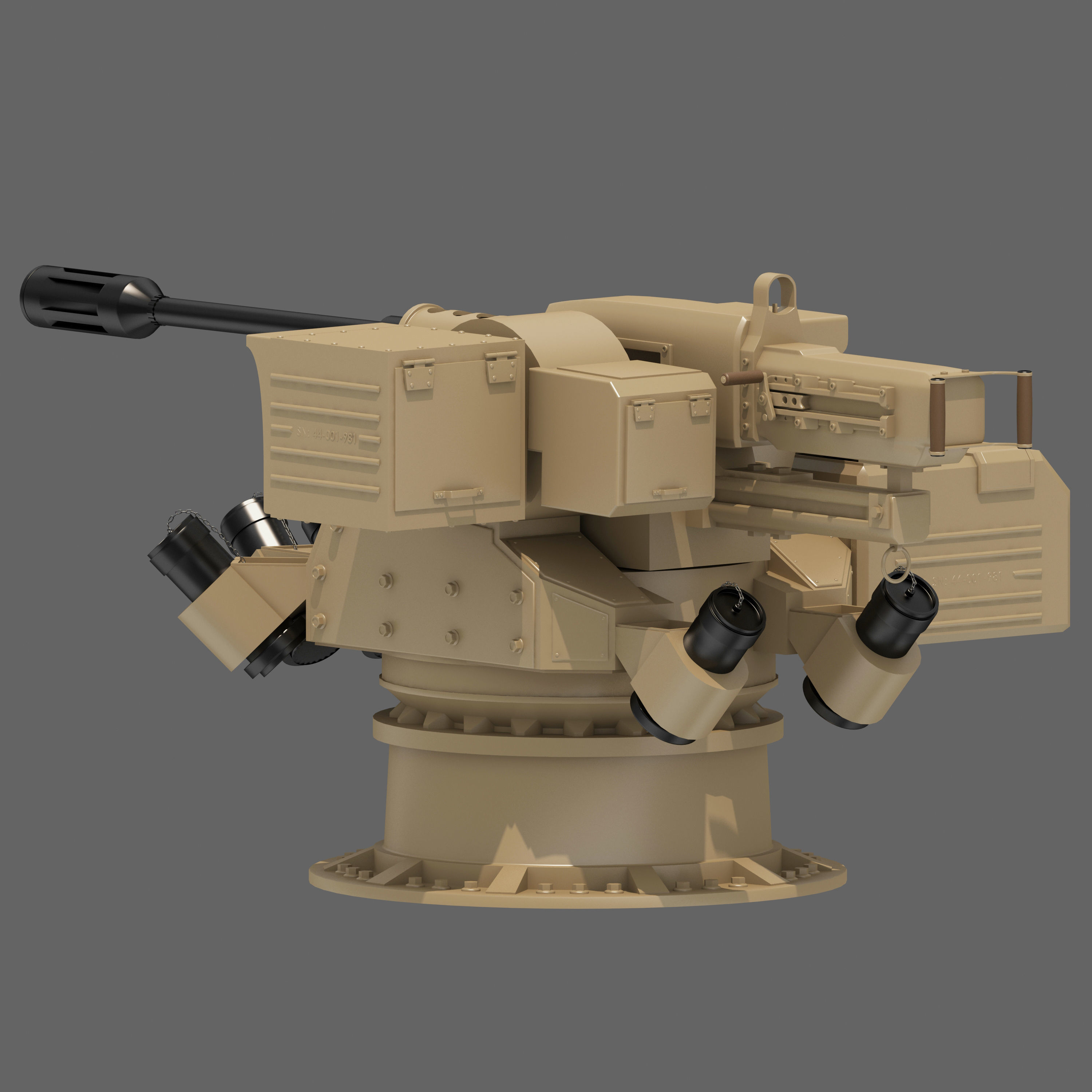 Machinegun machine gun 3D model_1