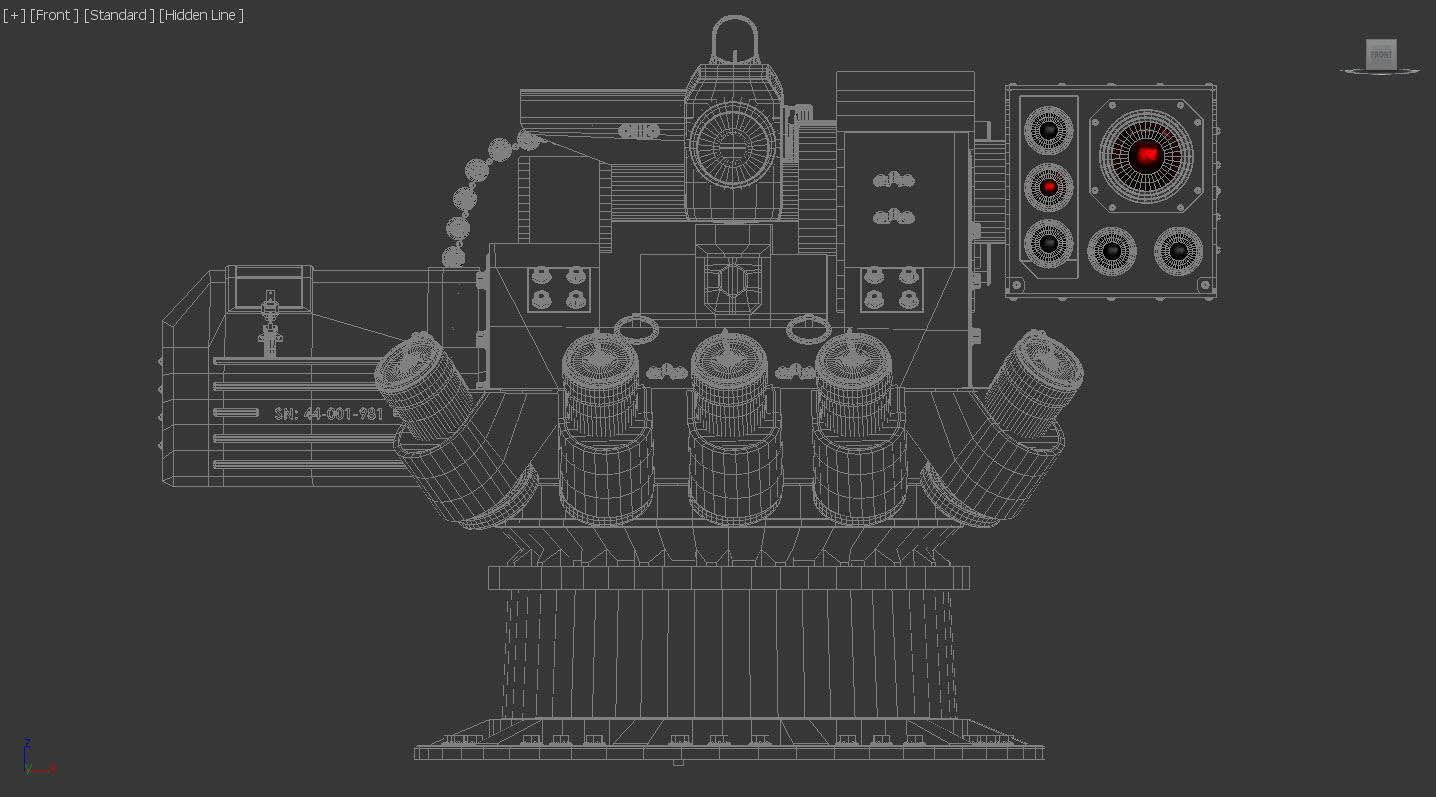 Machinegun machine gun 3D model_9
