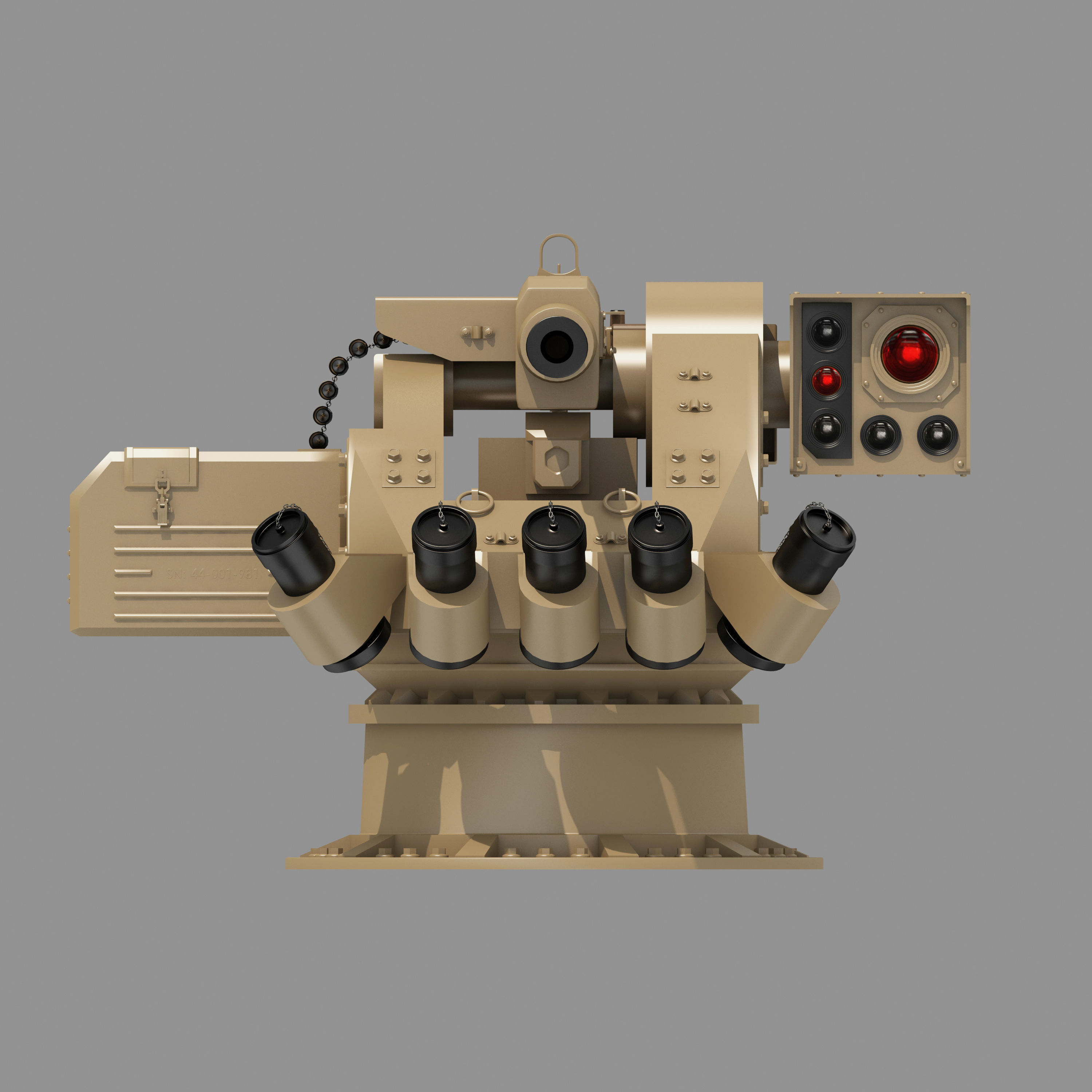 Machinegun machine gun 3D model_3