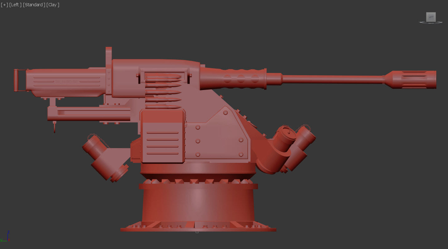 Machinegun machine gun 3D model_7