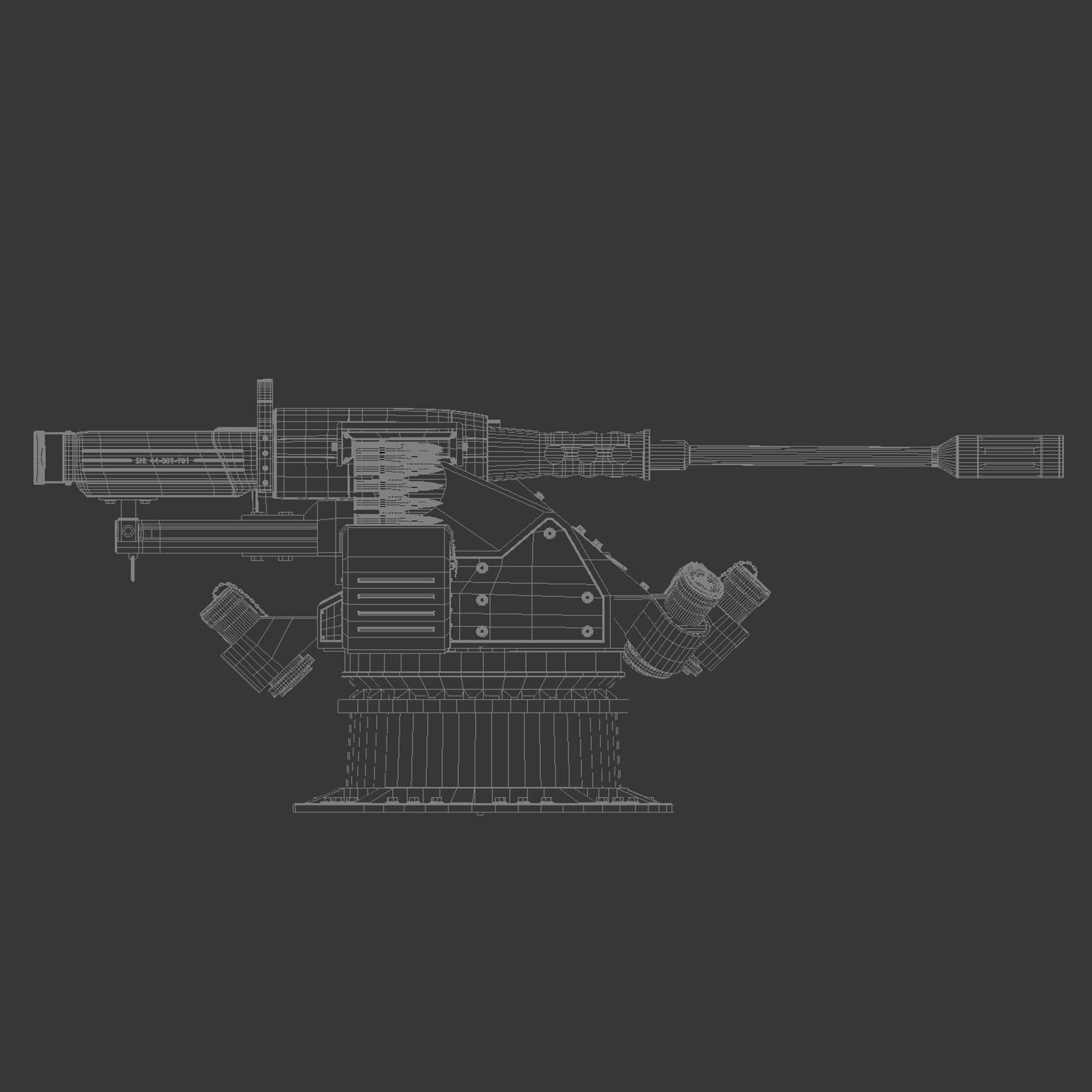 Machinegun machine gun 3D model_8