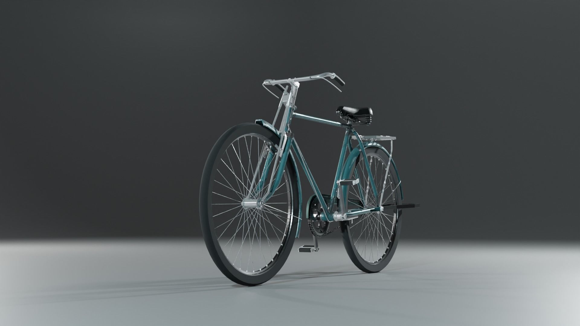 Bicycle 3d model vintage Low-poly 3D model_2