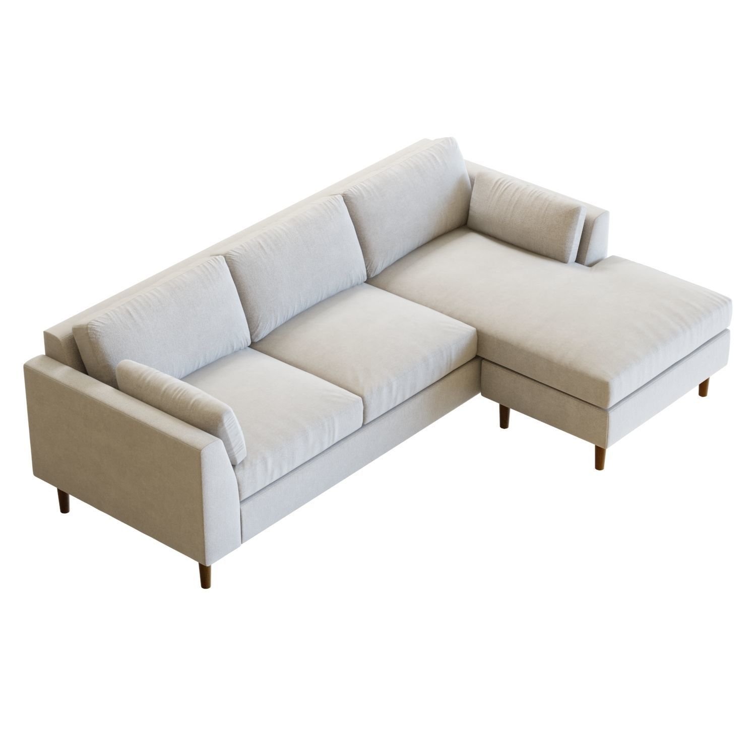 Crate and Barrel Avondale 3-Seat Lounger 3D model_3