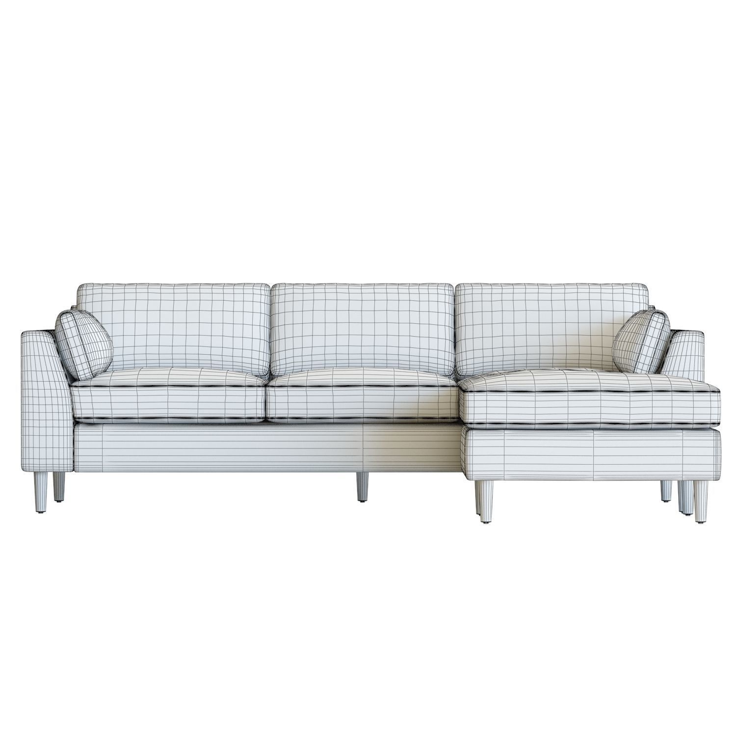 Crate and Barrel Avondale 3-Seat Lounger 3D model_13