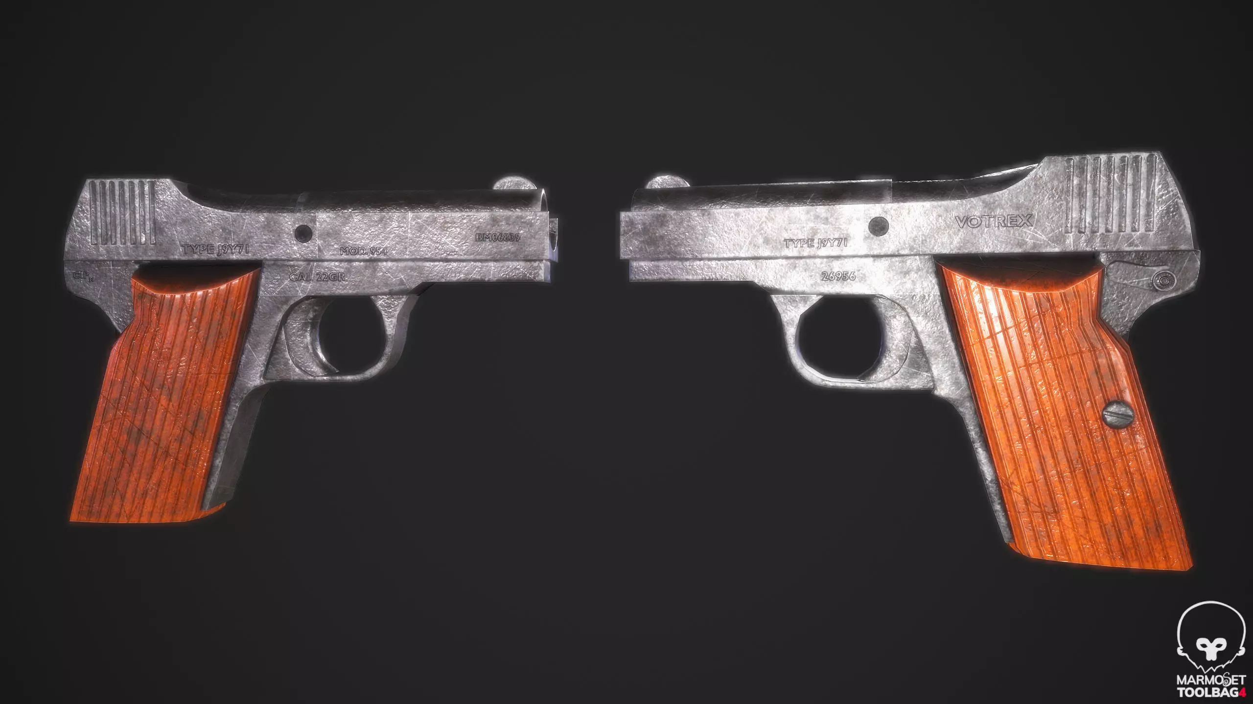 Pistol gun Free 3D model