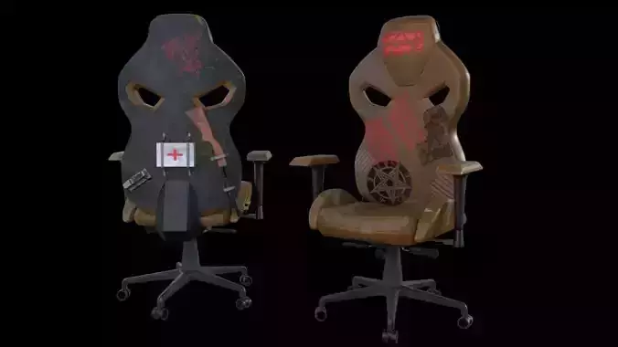 Zombie Gaming Chair 3D Model