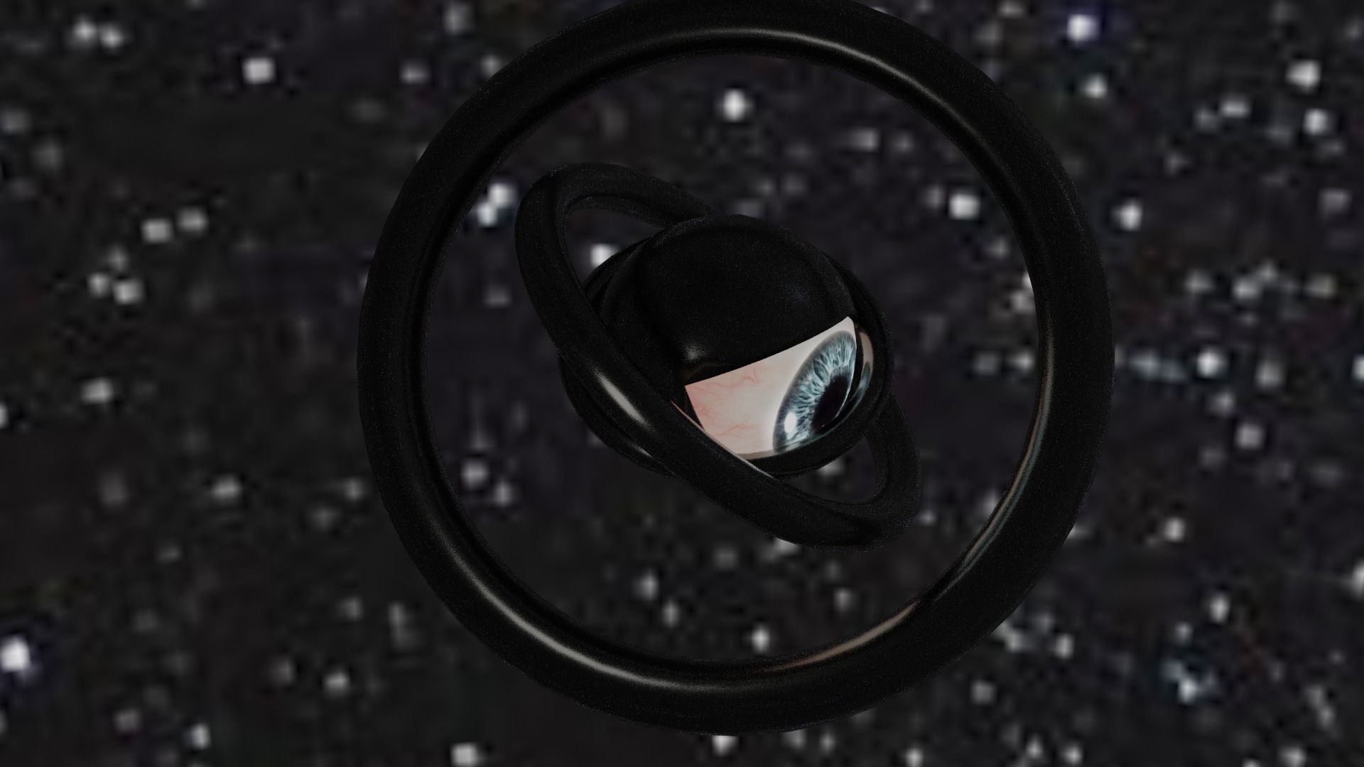 Spaceship with eye Low-poly 3D model_30