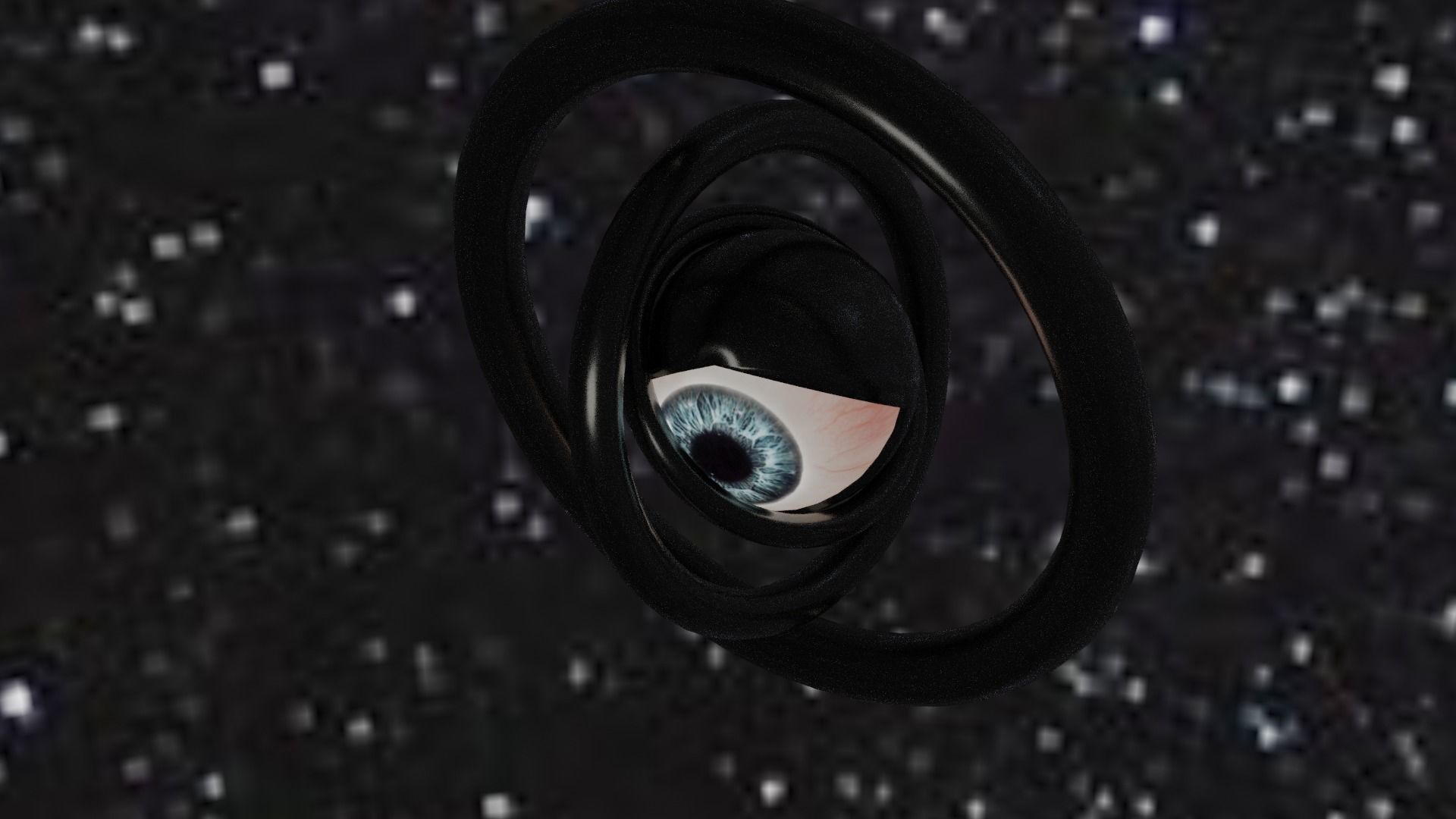 Spaceship with eye Low-poly 3D model_48