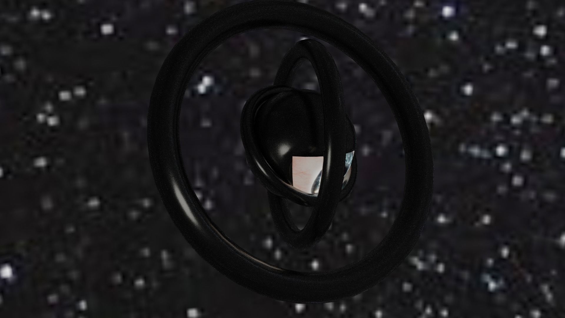 Spaceship with eye Low-poly 3D model_38