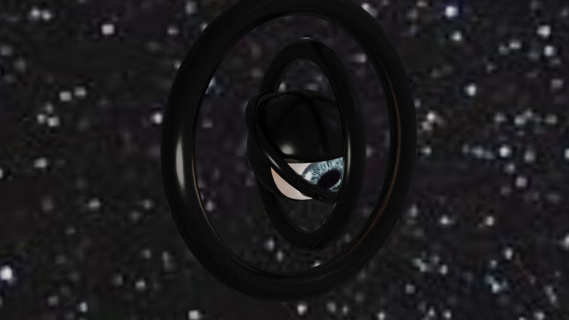 Spaceship with eye Low-poly 3D model_56