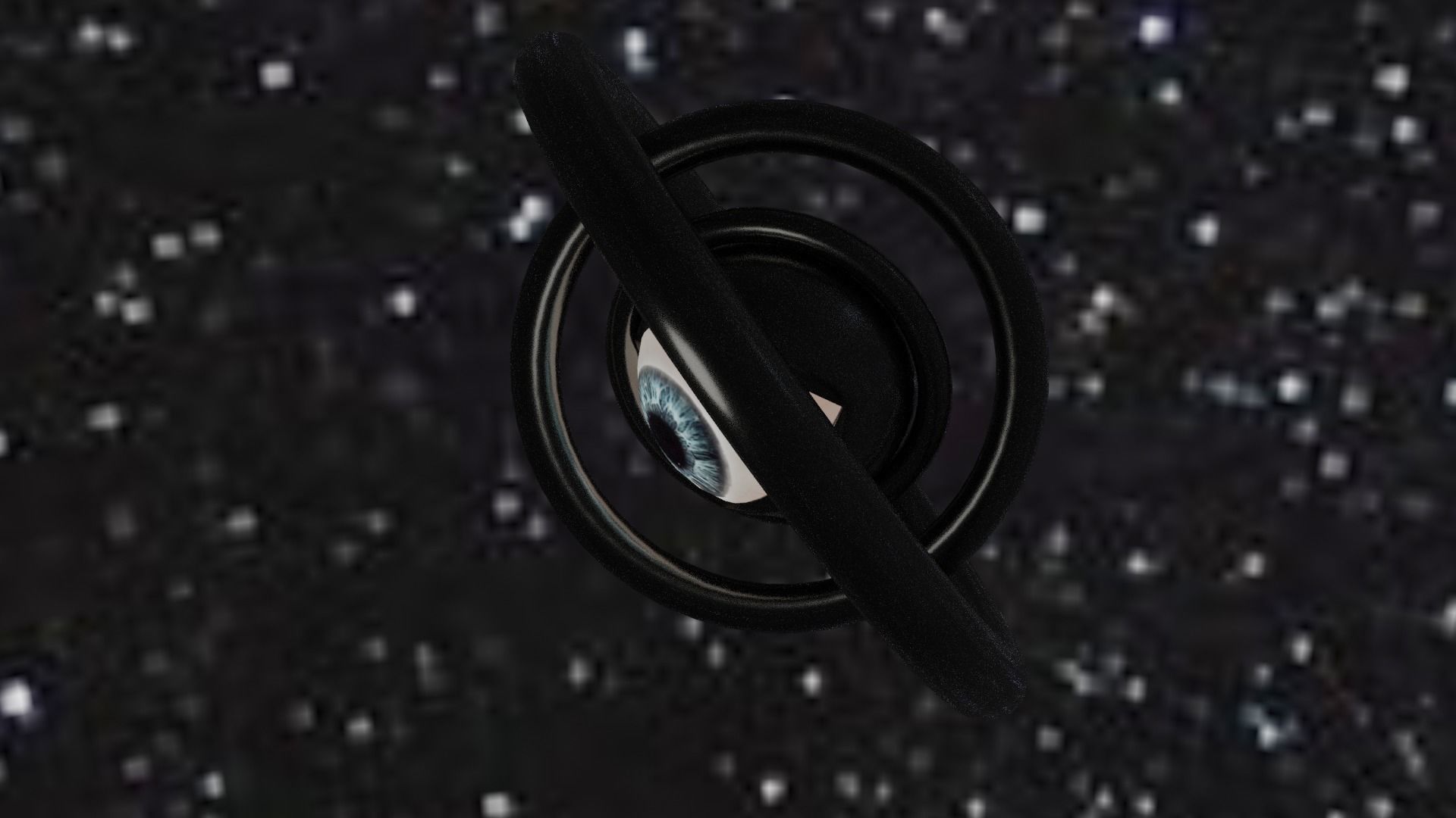 Spaceship with eye Low-poly 3D model_64